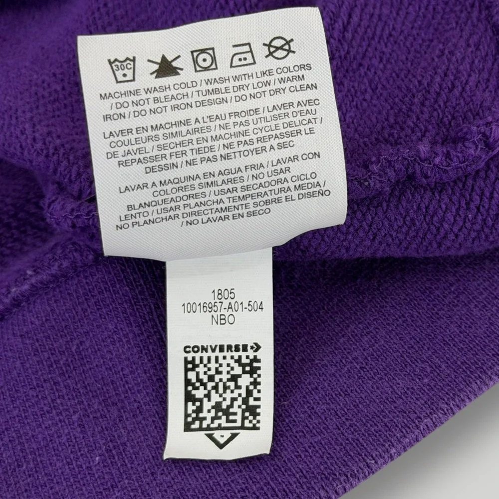 Converse x Just Don Purple Panther Basketball Hoodie Sweatshirt XL 10016957-A01